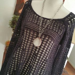 FreePeople Anthropologie Open weave Sweater